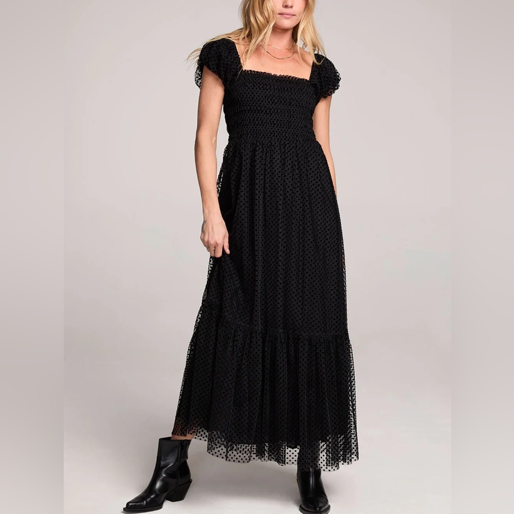 Saltwater Luxe Yarah Elegant Black Maxi Dress